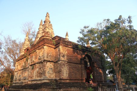 Foto de (Wat Jet Yod) Provincia de Wat Photharam Chiangmai - Imagen libre de derechos