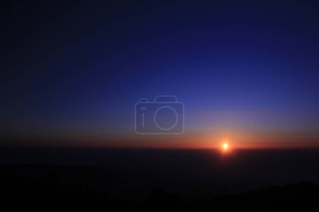 Photo for Sunrise over mountain morning peaks. Beautiful nature background - Royalty Free Image