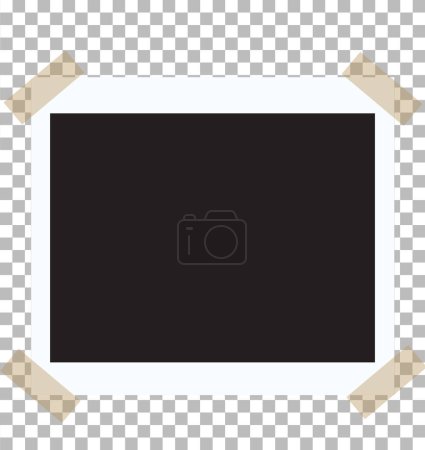 Photo for Vintage photo frame with straight edges on sticky - Royalty Free Image