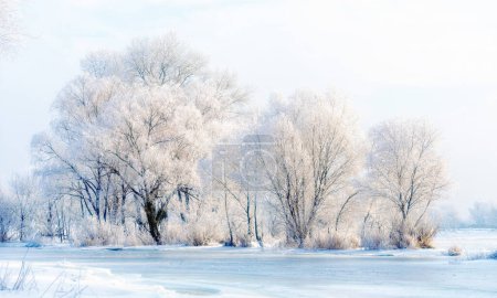 Téléchargez les photos : "Eau gelée, neige et glace sur la rivière Dnipro - en image libre de droit