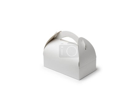 Foto de Caja de repostería de cartón sobre fondo blanco - Imagen libre de derechos