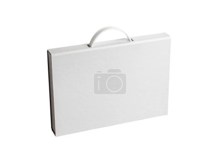 Téléchargez les photos : Étui de document en carton isolé sur fond blanc - en image libre de droit