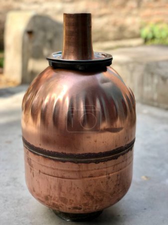 Photo for Old Copper pot, close up - Royalty Free Image