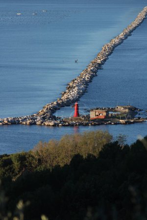 Foto de Presa del puerto de La Spezia que separa el golfo - Imagen libre de derechos