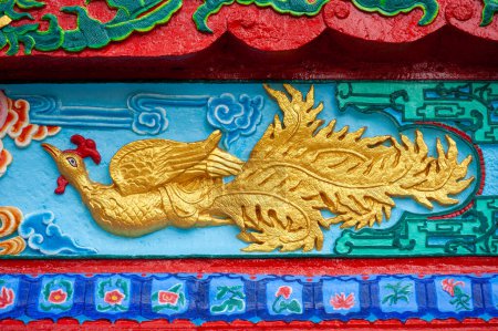 Photo for FengHuang chinese phoenix bas-relief - Royalty Free Image