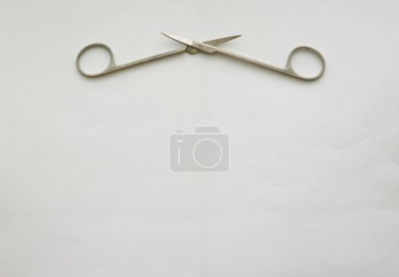 Photo for Close up view of metal scissors - Royalty Free Image