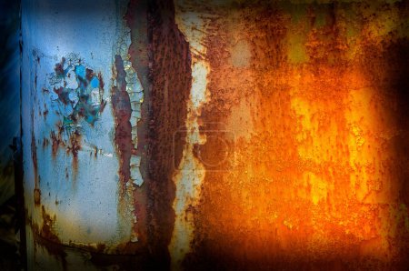 Photo for Colored Rust Metal close up - Royalty Free Image