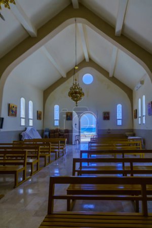 Téléchargez les photos : Eglise Saint Grégoire, près de la plage, à Haïfa - en image libre de droit