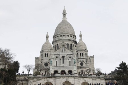 Photo for Tourists at Basilica of Sacre Coeur, Paris, France - Royalty Free Image