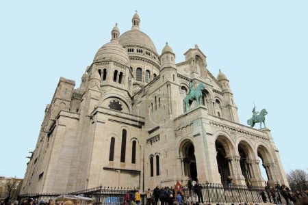 Téléchargez les photos : Touristes à la Basilique du Sacré-Cœur, Paris, France - en image libre de droit