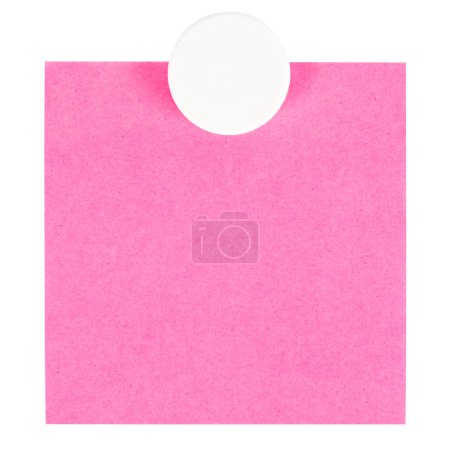 Photo for Sticky pink note on white background - Royalty Free Image