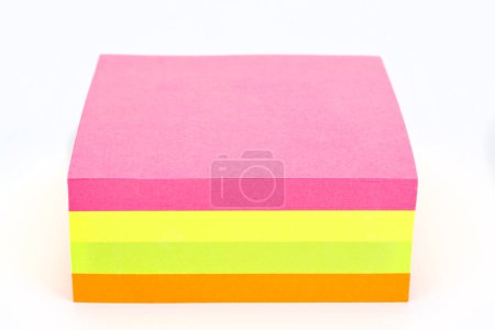 Photo for Adhesive note on white background - Royalty Free Image