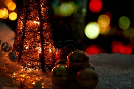 Foto de Feliz Navidad tarjeta de fondo festivo - Imagen libre de derechos