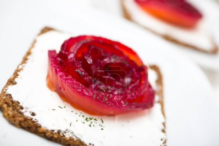 Photo for Coseup view of Gravlax on Toast - Royalty Free Image