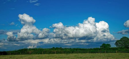 Photo for Cloudscape at daytime. Scenic view of clouds in blue sky - Royalty Free Image