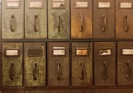 Photo for Background old antique lockers cabinet - Royalty Free Image