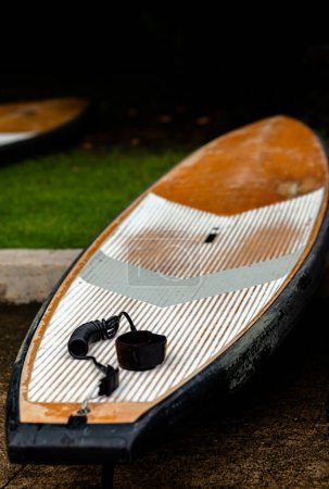 Photo for SUP / Stand up Paddle Board Get ready - Royalty Free Image
