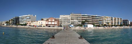 Photo for Cannes - Public beach scenic view - Royalty Free Image