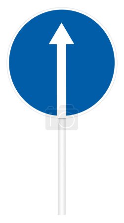 Photo for Prescriptive traffic sign - Direct motion - Royalty Free Image