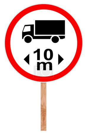 Photo for Prohibitory traffic sign - length limit - Royalty Free Image