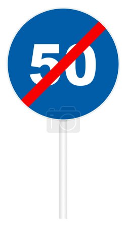 Photo for Prescriptive traffic sign - End Minimum speed limit - Royalty Free Image
