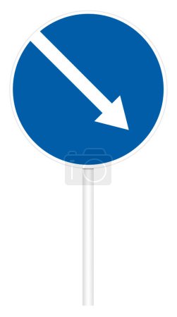 Photo for Prescriptive traffic sign - Direct right - Royalty Free Image