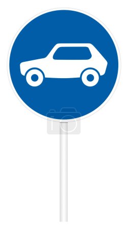 Téléchargez les photos : Panneau de signalisation - Circulation des voitures - en image libre de droit