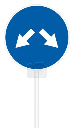 Photo for Prescriptive traffic sign - Left and right motion - Royalty Free Image