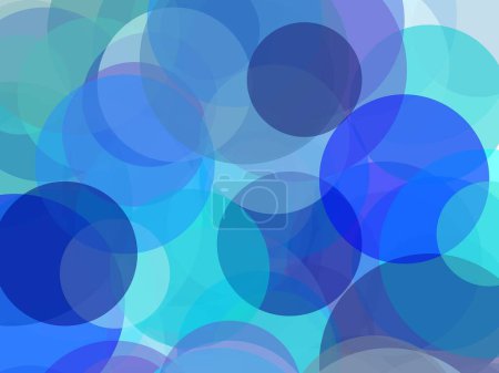 Téléchargez les photos : Abstrait bleu cercles illustration fond - en image libre de droit