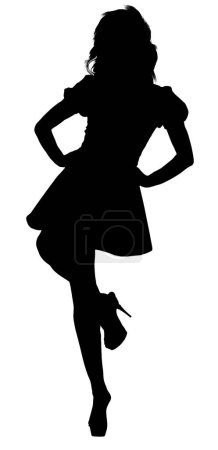 Photo for Woman silhouette on white - Royalty Free Image