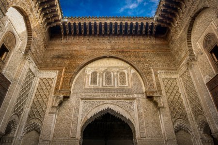 Photo for Al Attarine Madrasa in Fez or Fes, Morocco. - Royalty Free Image