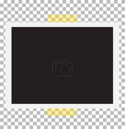 Photo for Vintage photo frame with straight edges on sticky. photo frame - Royalty Free Image