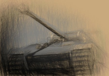 Foto de 3d ilustración de tanque militar - Imagen libre de derechos