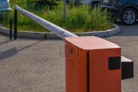 Photo for Automatic barrier to enter the car park - Royalty Free Image