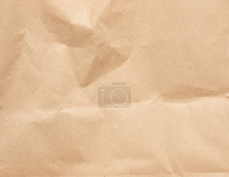 Foto de Hoja en blanco arrugado de papel kraft envoltura marrón - Imagen libre de derechos