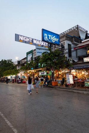 Foto de Noche en el mercado nocturno de Siem Reap - Imagen libre de derechos