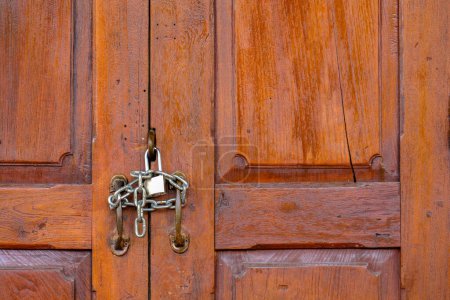 Photo for A locked up door  on background, close up - Royalty Free Image