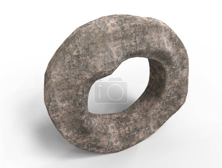 Photo for 3d render of  stone wheel - Royalty Free Image
