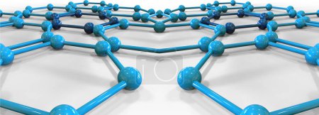 Photo for 3d render illustration of molecular mesh structure - Royalty Free Image