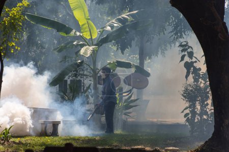 Foto de Mosquito de matar de rociado de Ddt nebulización - Imagen libre de derechos