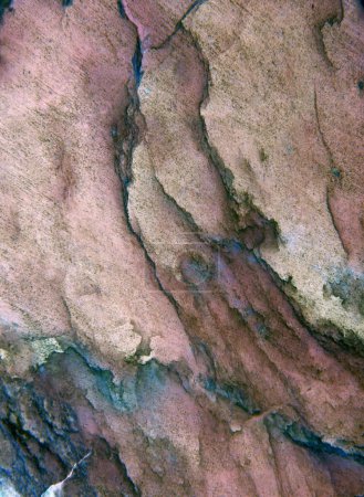 Foto de Patrón de piedra colorido, primer plano, fondo abstracto - Imagen libre de derechos