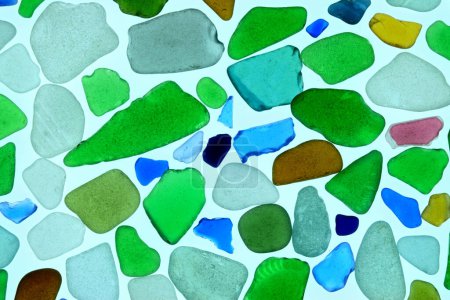 Photo for Colorful glass mosaic on white background - Royalty Free Image