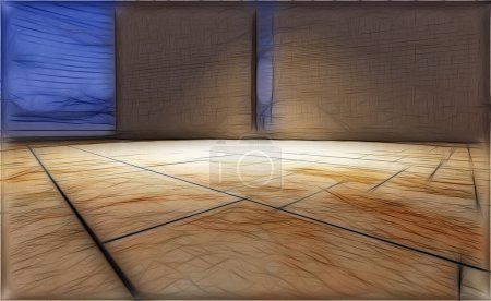 Photo for Empty room, 3d illustration - Royalty Free Image