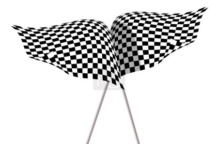Photo for Race flags on white background - Royalty Free Image