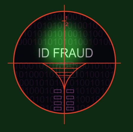 Téléchargez les photos : Concept de fraude avec code binaire numérique - en image libre de droit