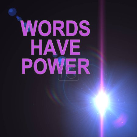 Photo for Words have power, colorful illustration - Royalty Free Image