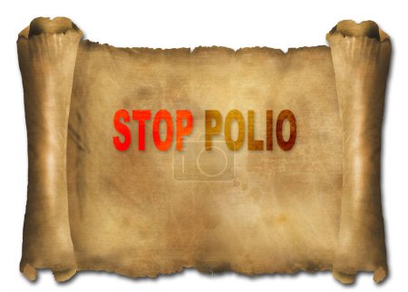 Téléchargez les photos : Arrêter la polio, illustration colorée - en image libre de droit