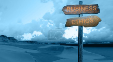 Téléchargez les photos : Business - concept éthique avec signe - en image libre de droit