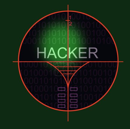 Foto de Concepto de seguridad cibernética con un hacker - Imagen libre de derechos