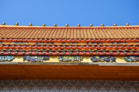 Photo for Buddhist church built from porcelain - Royalty Free Image
